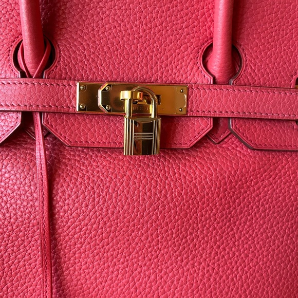 Hermes Birkin bag 🌹Bougainvillier Clemence GHW - Picture 6 of 13